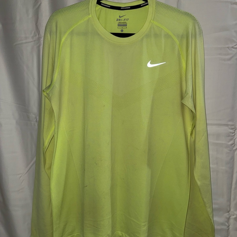 Nike Dri-FIT Lime Green Running Shirt